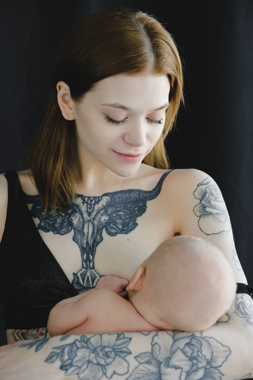 mother breastfeeding her child